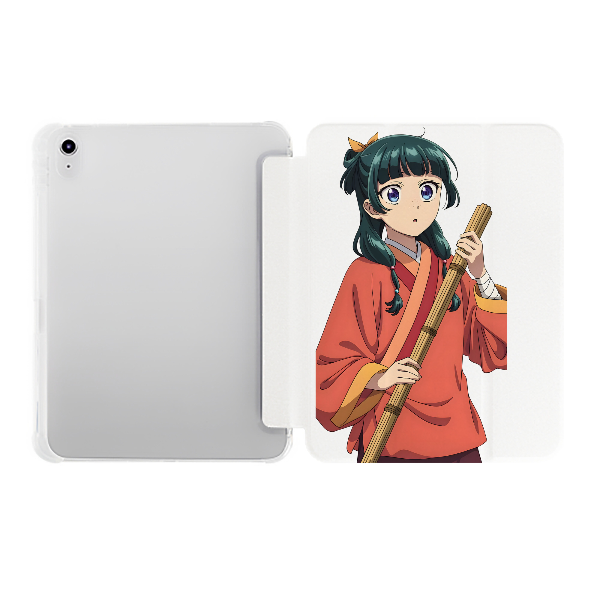 （画像用） 薬屋のひとりごと The Apothecary Diaries IPad ケース ペン収納付き 三つ折りスタンド PUレザー×シリコン 対応機種9.5/10.5/10.9インチ